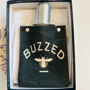 Capabunga Flask Black Canvas In Gift Box NWT